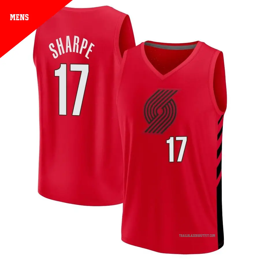 ＃17 Men's Shaedon Sharpe Portland Trail Blazers 2022/23 Fast Break Black Statement Edition Jersey