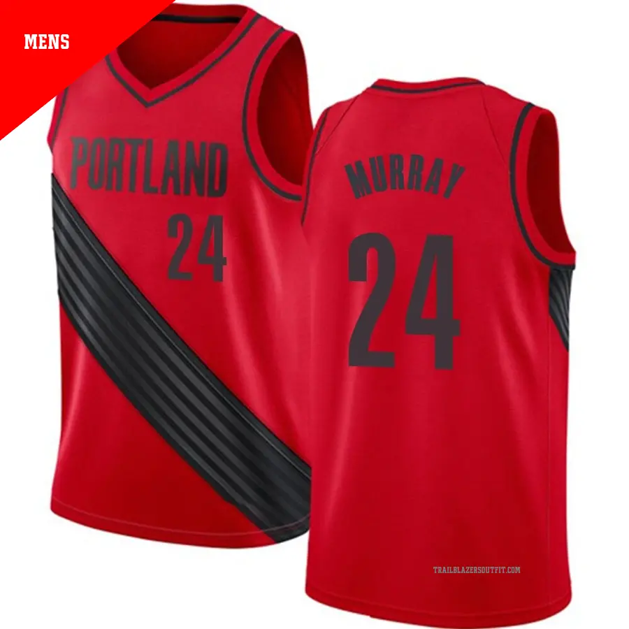 ＃24 Men's Kris Murray Portland Trail Blazers Red Swingman JerseyStatement Edition