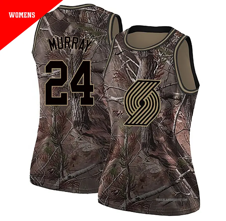 ＃24 Women's Kris Murray Portland Trail Blazers Camo Swingman Realtree Collection Jersey