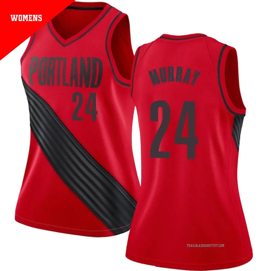 ＃24 Women's Kris Murray Portland Trail Blazers Red Swingman JerseyStatement Edition